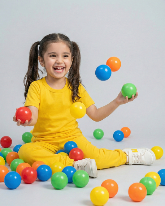 Kids Yellow Cotton T-Shirt & Trouser Set