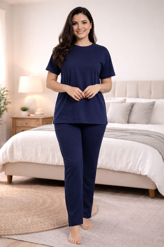 Ease Comfort Pajama Set - Navy Blue