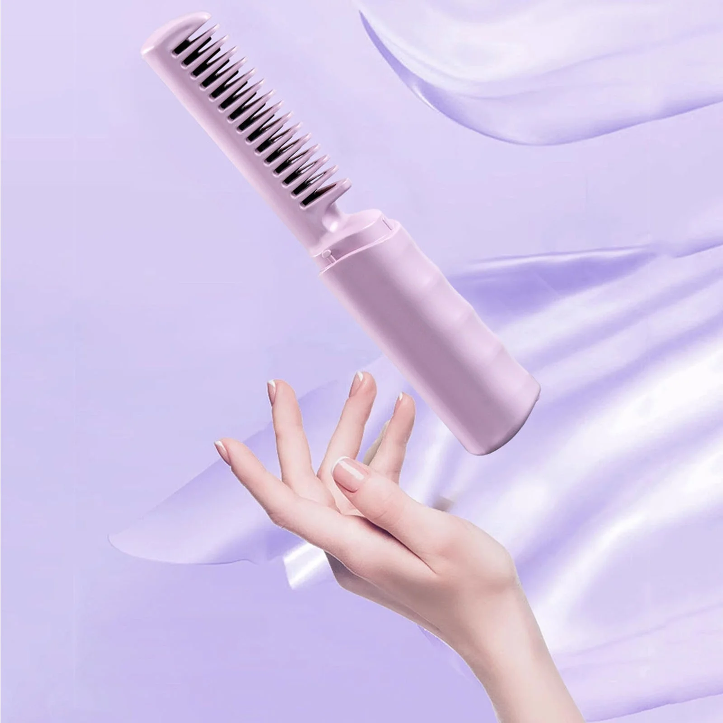 2-in-1 Rechargeable Hair Straightener Brush