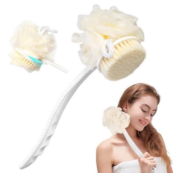 Long Handle Bath sponge and brush