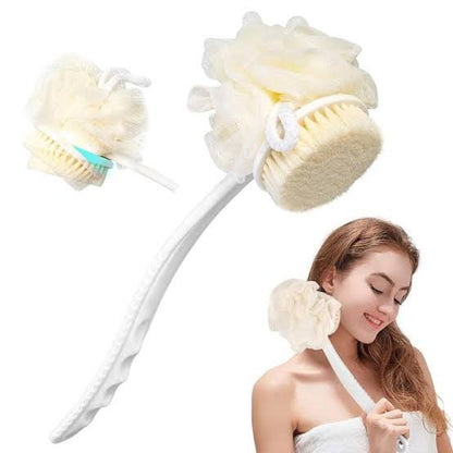 Long Handle Bath sponge and brush