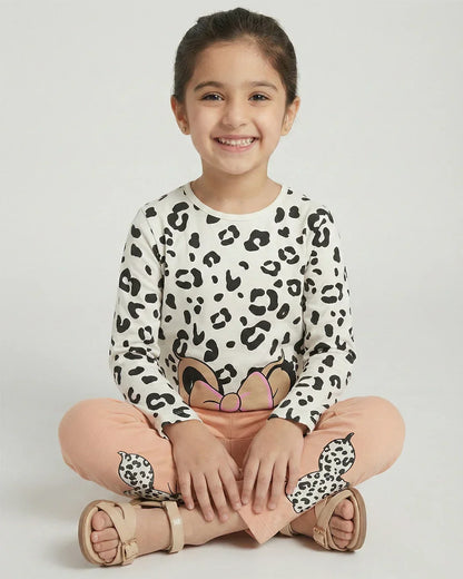 Girls Leopard Print Character Pajama Set