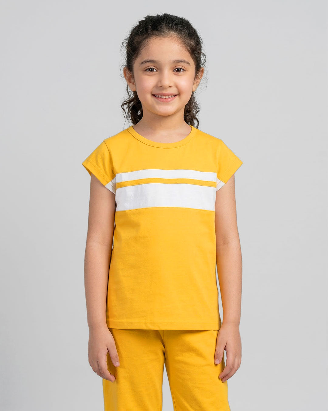 Girls Luxe Pajama Set – Yellow