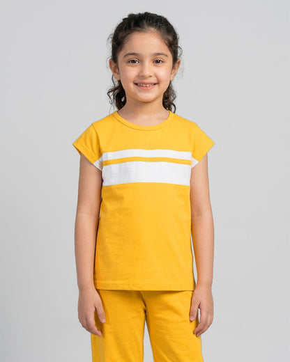 Girls Luxe Pajama Set – Yellow