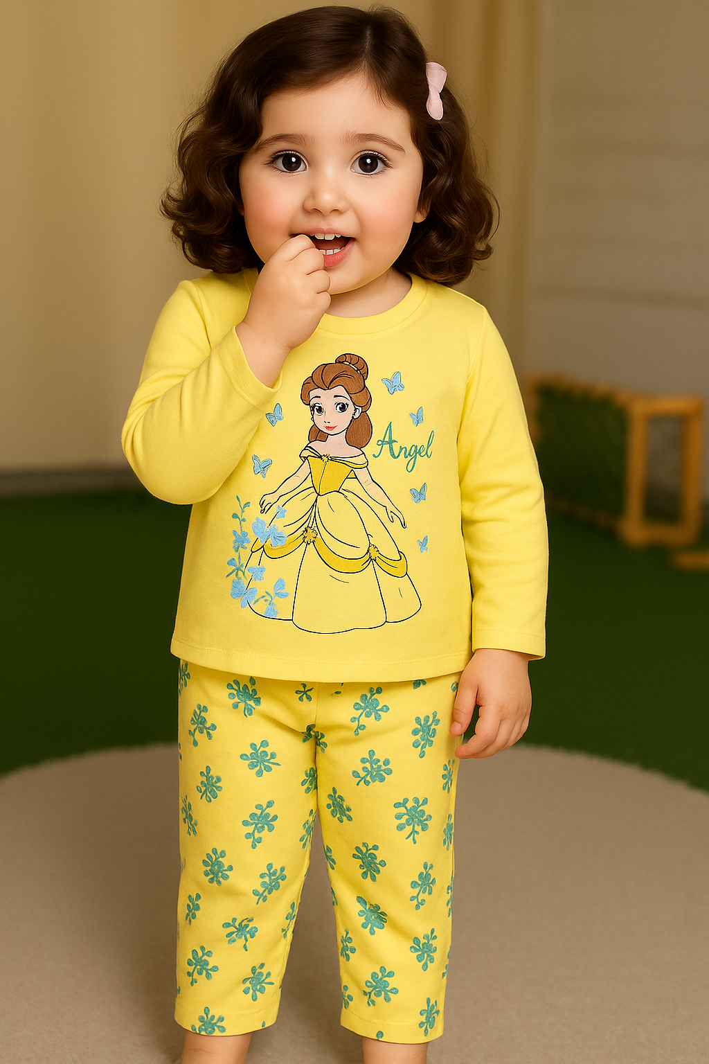Little Angel Princess Pajama Set – Yellow