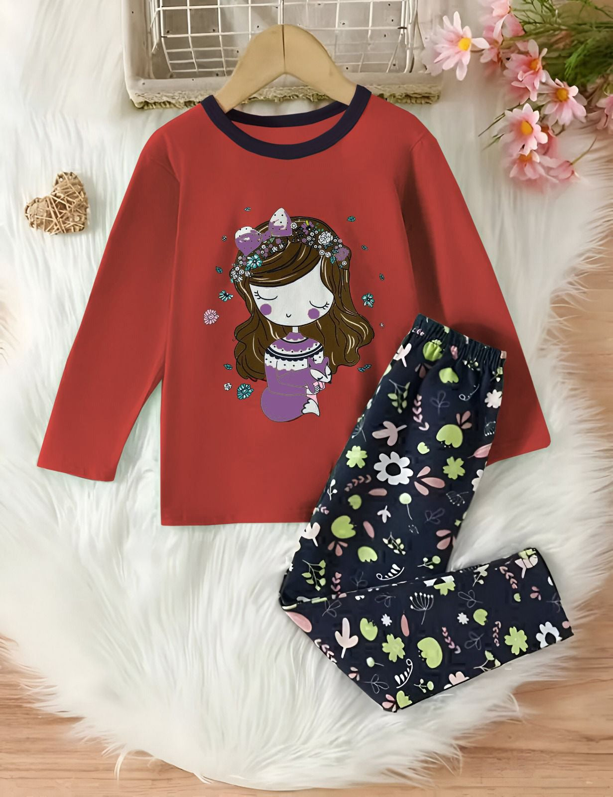 Little Princess Cozy Pajama Set – Maroon