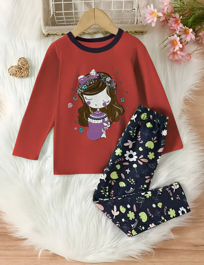 Little Princess Cozy Pajama Set – Maroon
