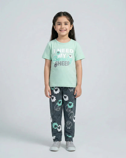 Mint Sheep Pajama Set