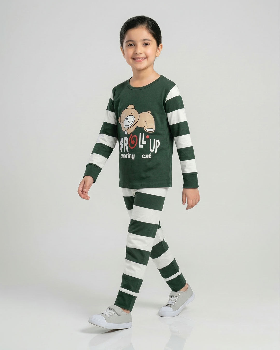 Green Roll Up Kids Pajama Set