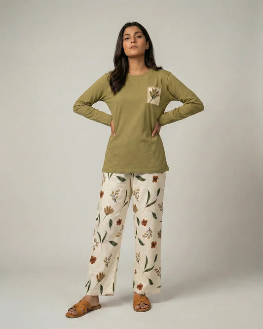 Serene Blossom Pajama Set