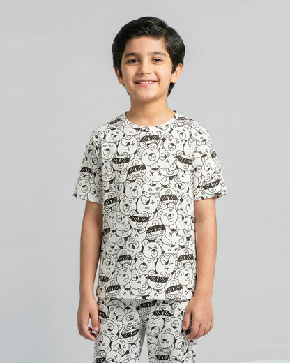 Cartoon Graphic Kids Pajama Set