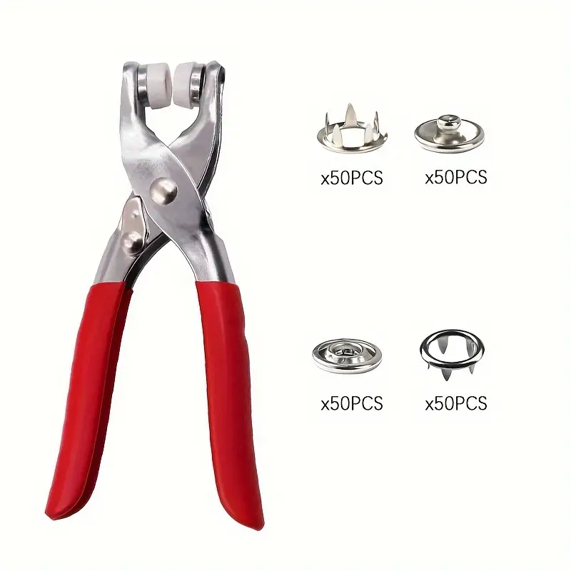 Metal Snap Button Kit with Pliers