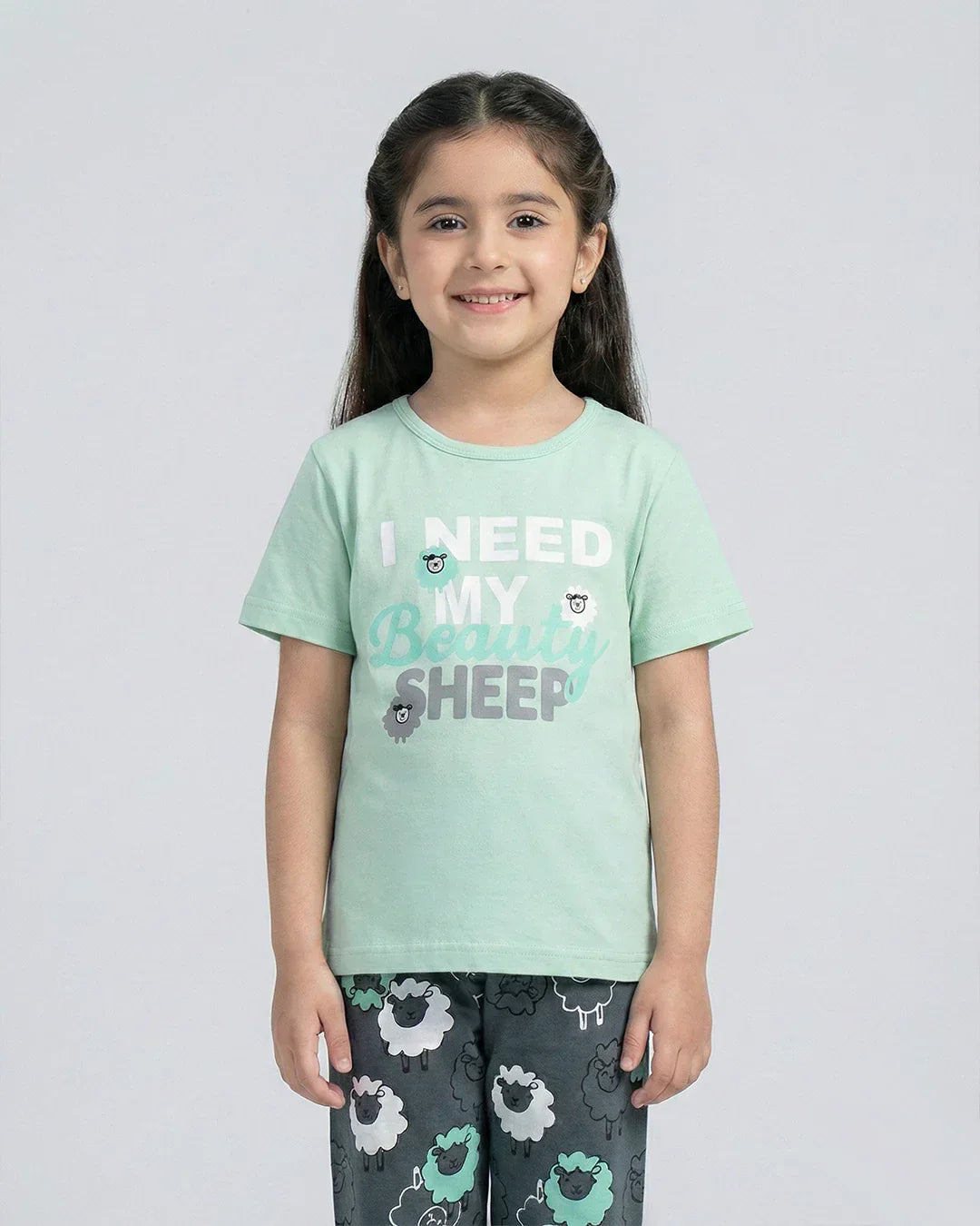 Mint Sheep Pajama Set