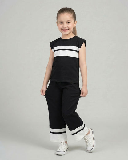 Girls Luxe Pajama Set – Black
