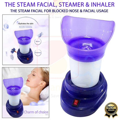 2-in-1 Steam Facial Steamer & Nose Inhaler – Beauty & Sinus Relief