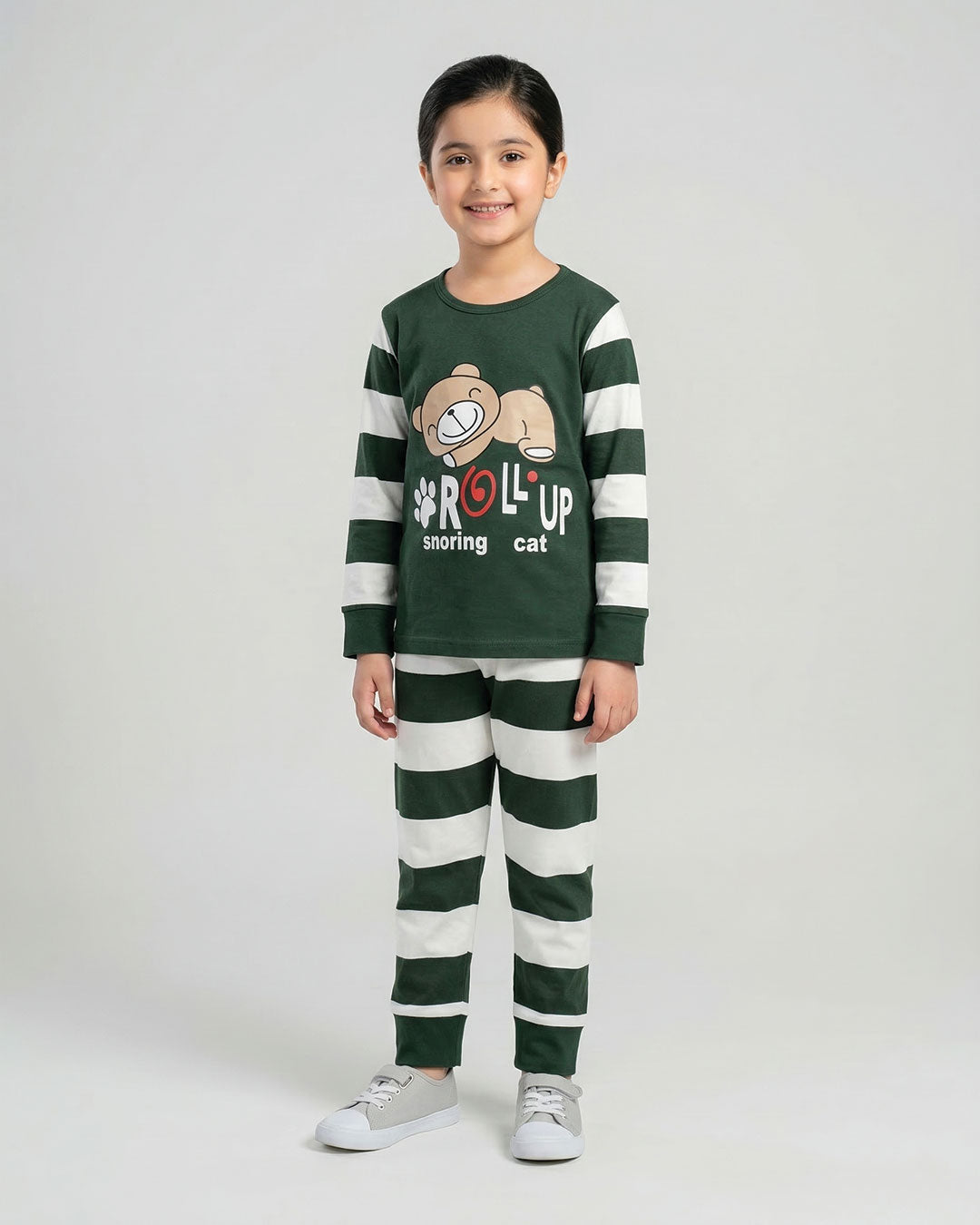 Green Roll Up Kids Pajama Set