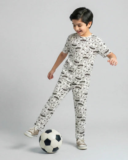Cartoon Graphic Kids Pajama Set