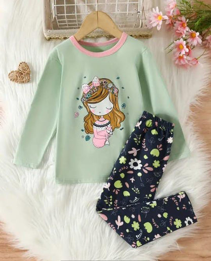 Little Princess Cozy Pajama Set – Green