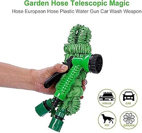Expandable Magic Garden Hose with Spray