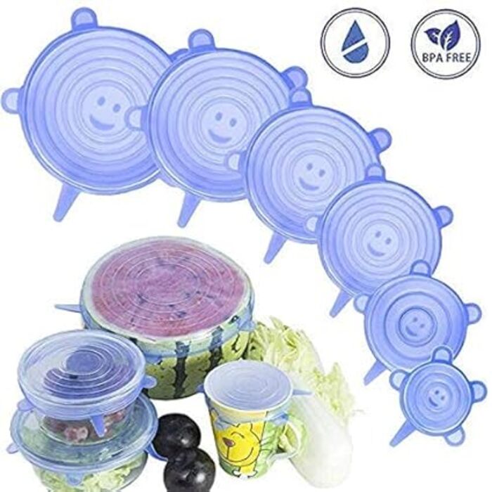 6pcs Silicone Food Covers Set