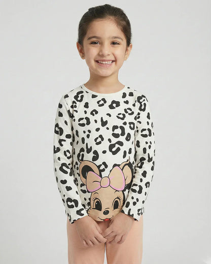 Girls Leopard Print Character Pajama Set