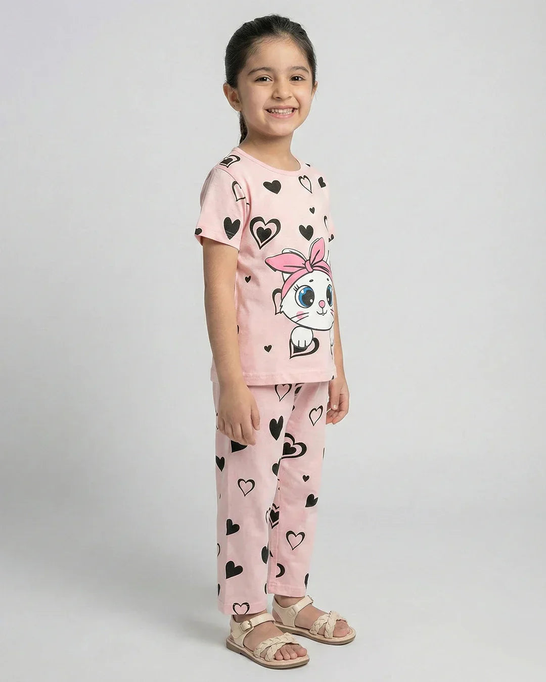 Pink Kitty Pajama Set