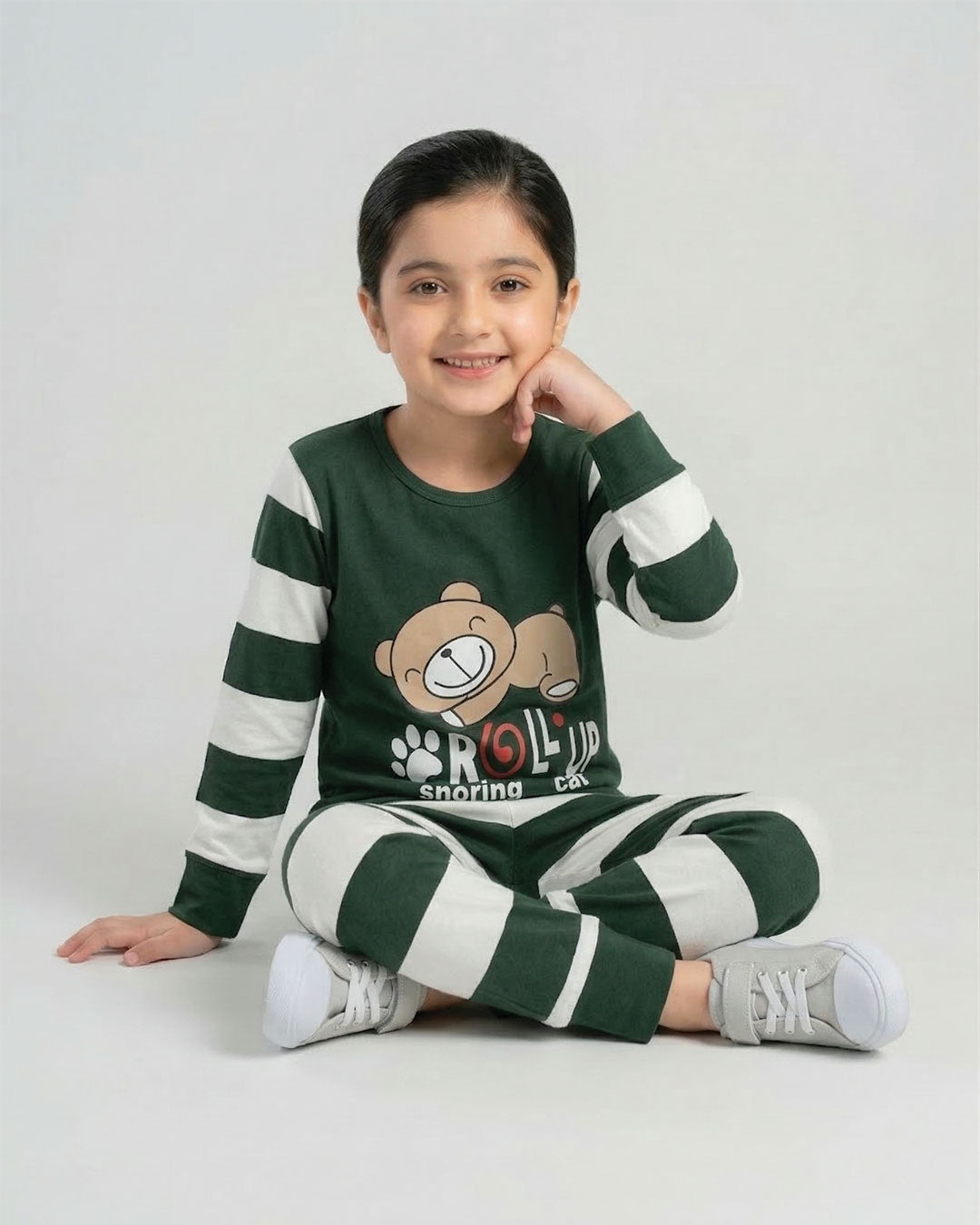 Green Roll Up Kids Pajama Set