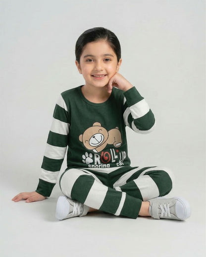 Green Roll Up Kids Pajama Set