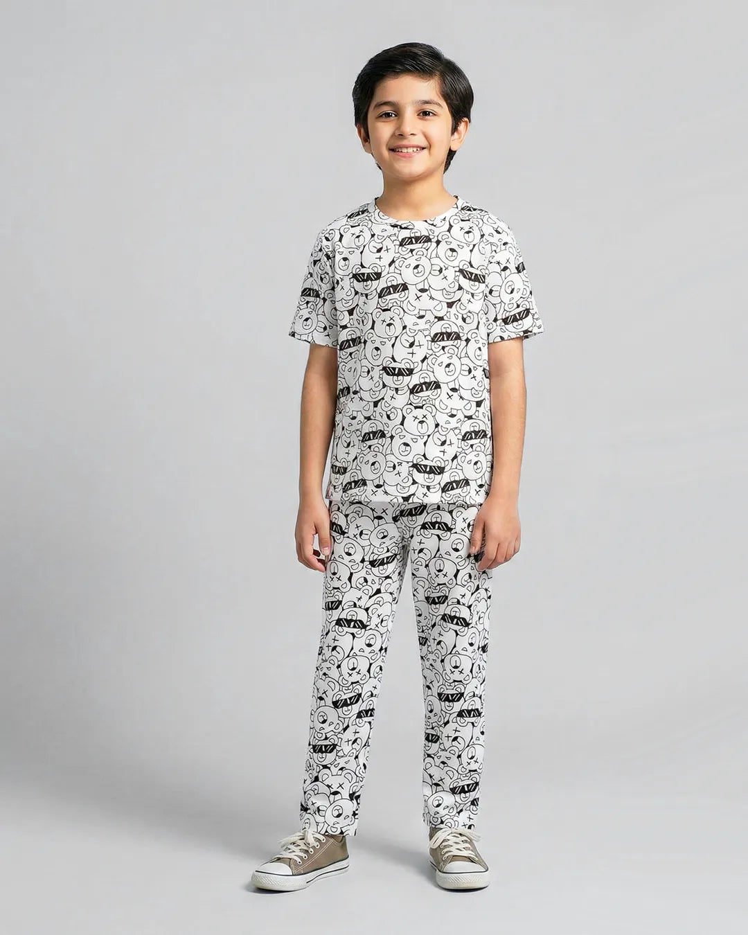 Cartoon Graphic Kids Pajama Set