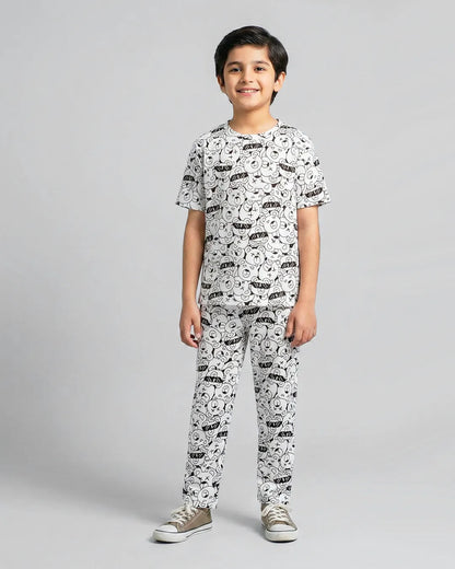 Cartoon Graphic Kids Pajama Set