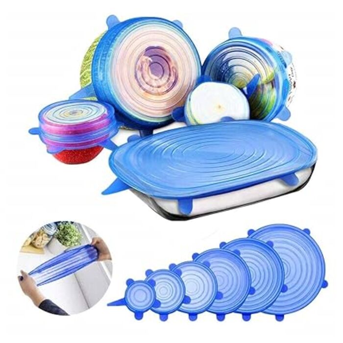 6pcs Silicone Food Covers Set
