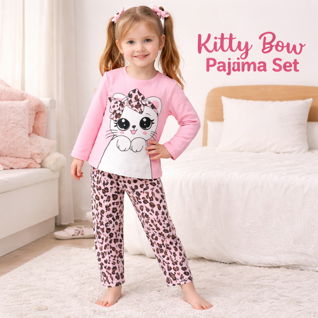 Kitty Bow Pajama Set