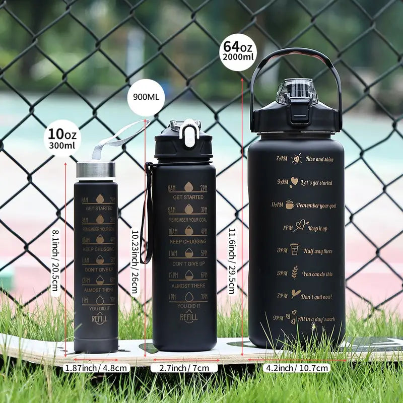 Pack of 3 Leak-Proof Sports Bottles