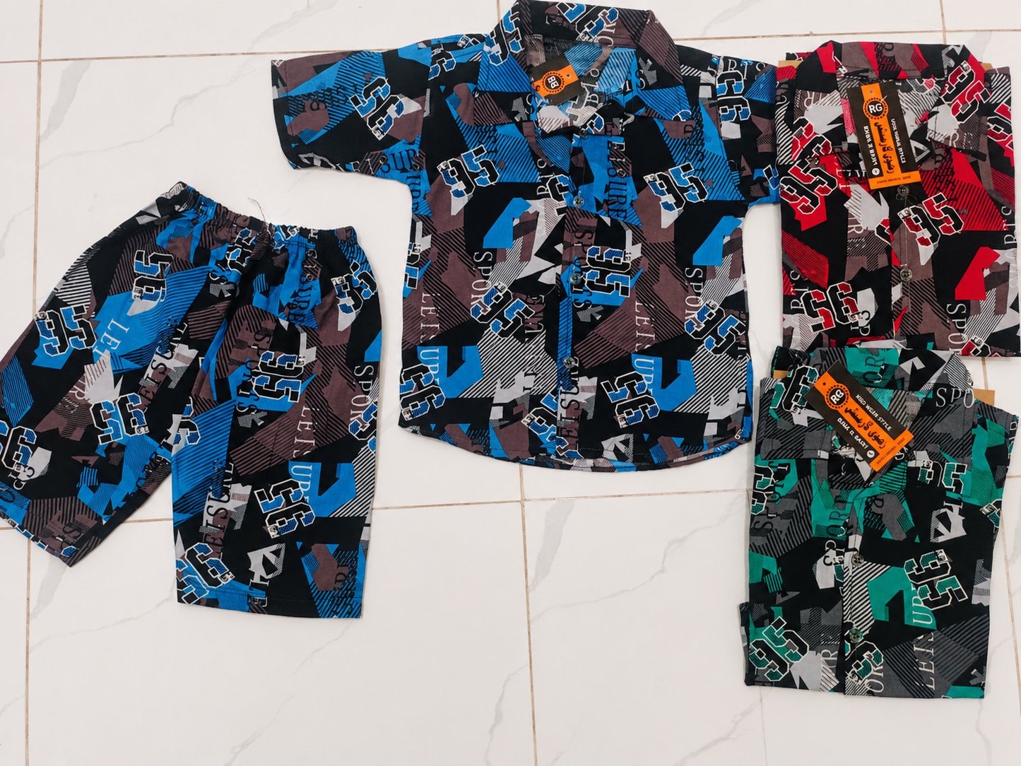 Blue Hustle Kids wear