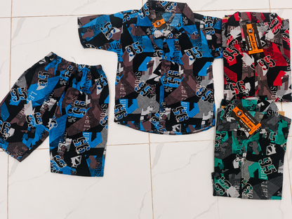 Blue Hustle Kids wear