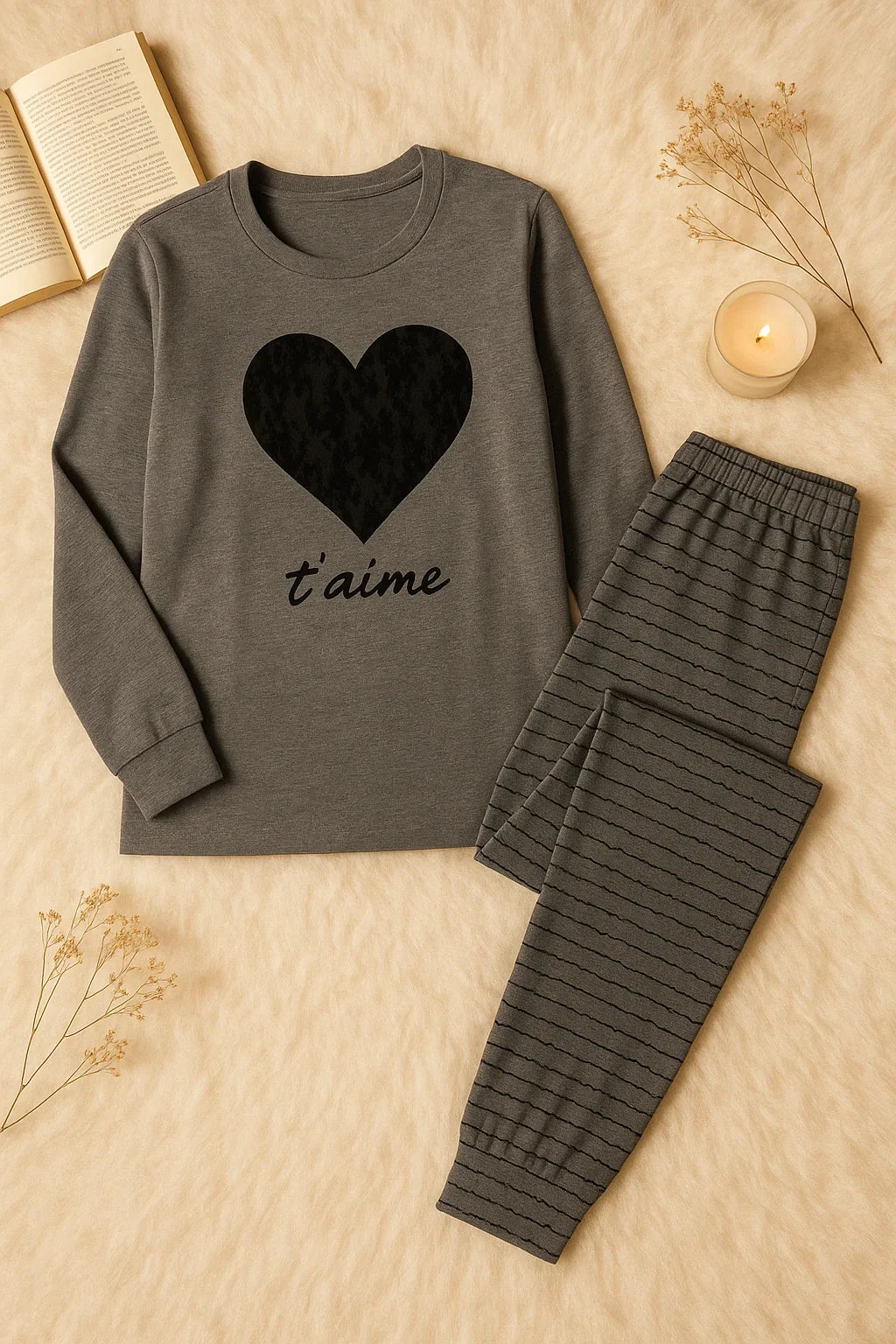 BLACK GRAY HEART