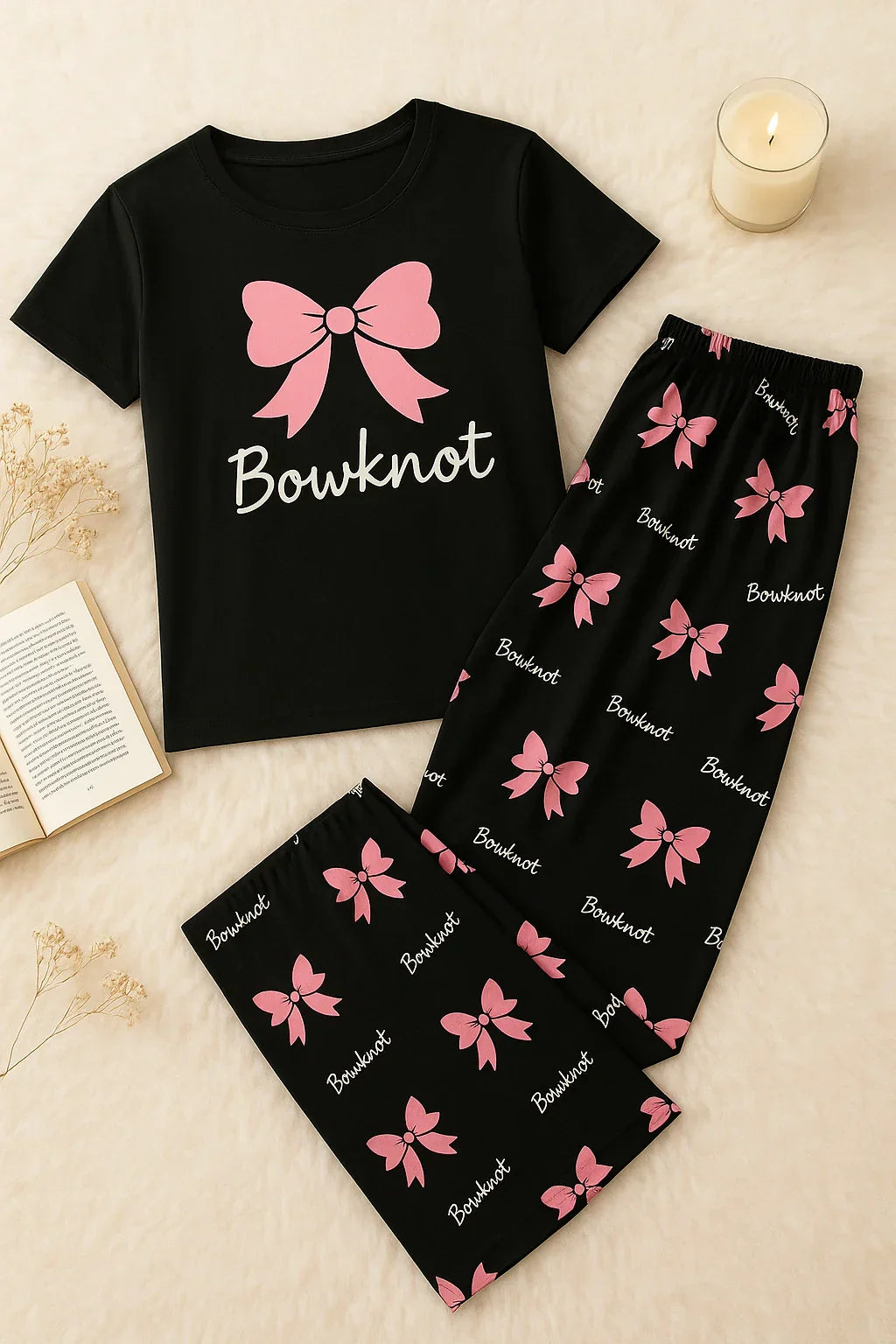 BLACK BOWKNOT