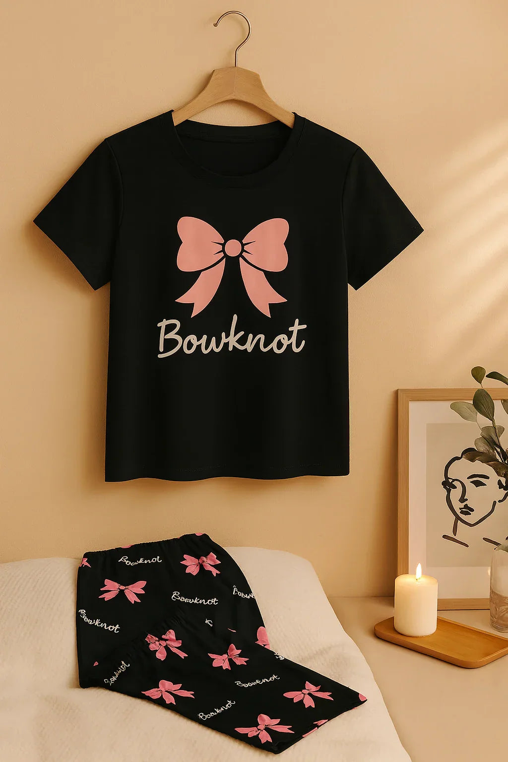 BLACK BOWKNOT