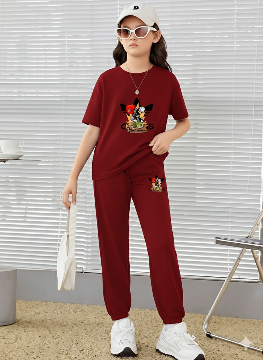 Adidas Printed Matching Set - T-Shirt and Pants
