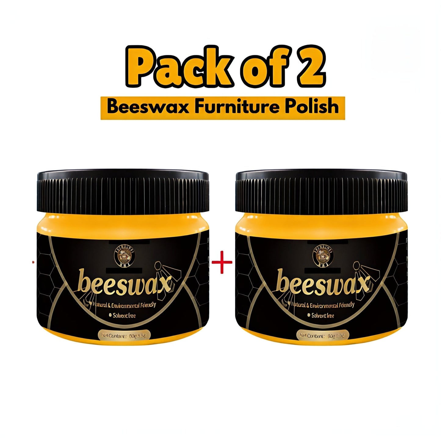 2 Pack (85g) - Beeswax Wood Wax & Furniture Polish