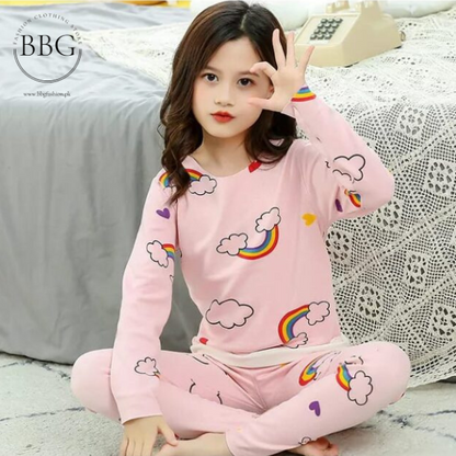 Rainbow Dreams Pajama Set – Pink