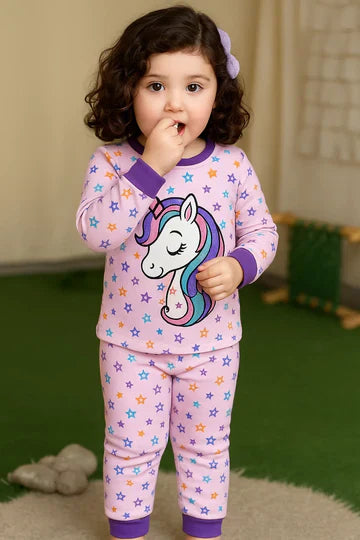 Magical Unicorn Pajama Set – Purple