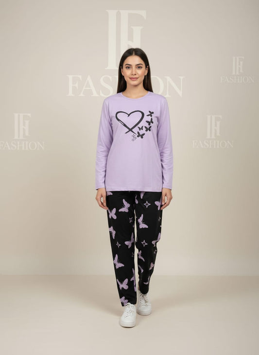 Lavender Love Butterfly Pajama Set