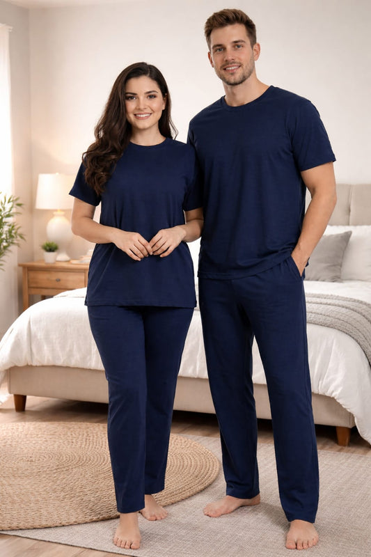 Ease Comfort Pajama Set - Navy Blue