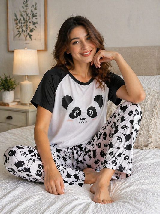 Panda  Printed Suit