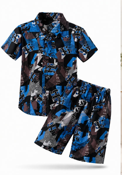 Blue Hustle Kids wear