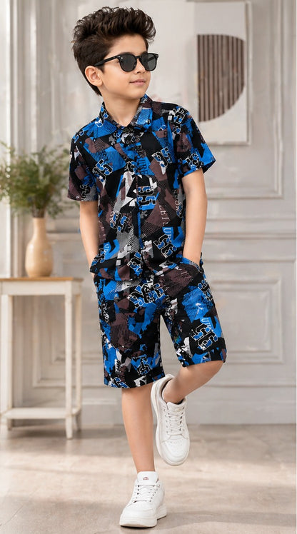 Blue Hustle Kids wear