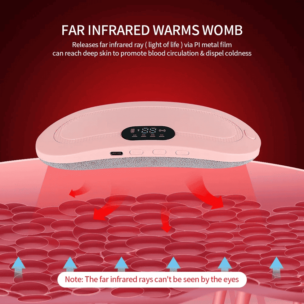 Rechargeable Heating Belt – Fast Heat & Massage for Back or Belly