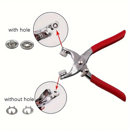 Metal Snap Button Kit with Pliers