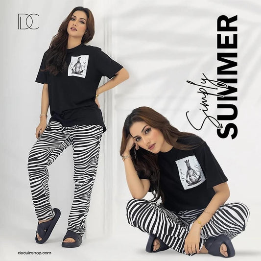 Zebra Chic Lounge Pajama Set